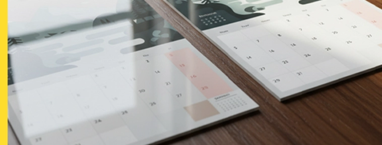 Nástenné kalendáre so stredovou špirálou